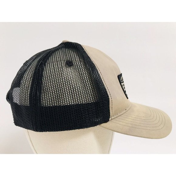 Life Is Good Keep It Simple Patch Gray Black Mesh Distressed Snapback Hat - Picture 3 of 8